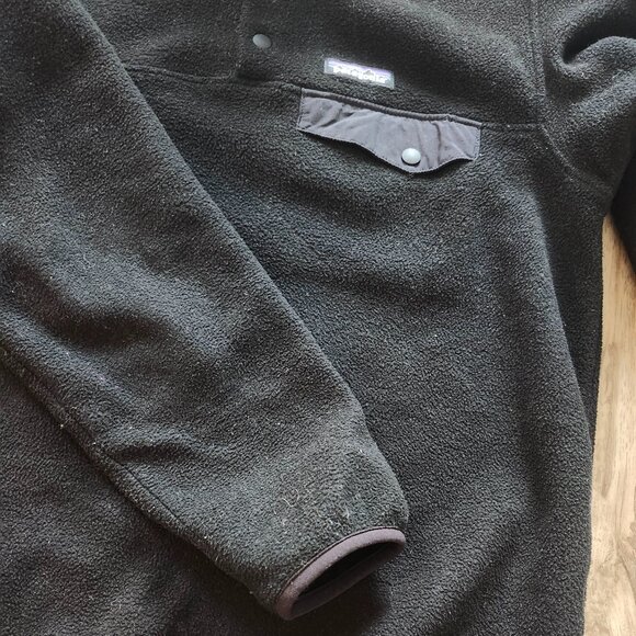 Patagonia lightweight synchilla T snap fleece | black, women's S - Picture 5 of 6